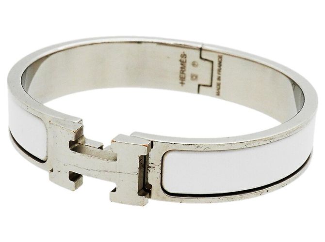 Bracciale Hermès Clic Clac PM Argento Bianco