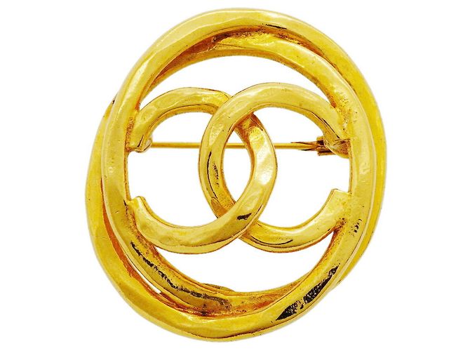 Chanel vergoldete Brosche Golden