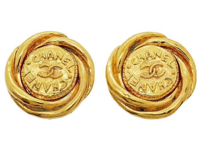 Orecchini a clip Chanel placcati oro D'oro