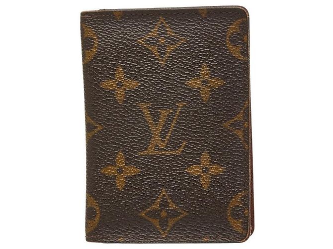 Louis Vuitton Porte Cartes Vertical Pass Case Brown