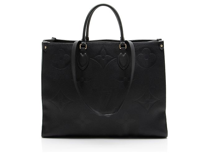 Saco Tote Louis Vuitton Giant Monogram Empreinte Onthego GM Preto