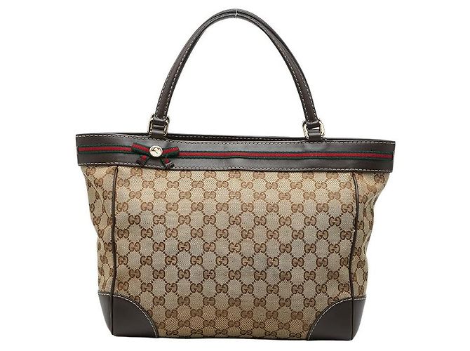 Borsa Tote Gucci Mayfair GG Canvas Marrone Beige