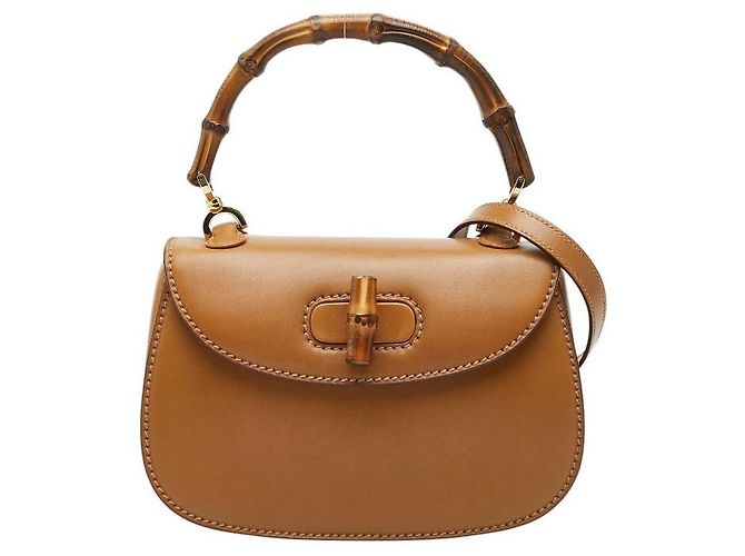 Gucci Bamboo 2WAY Handbag Brown