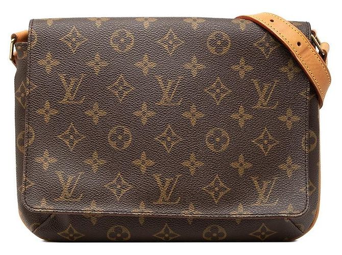 Borsa a tracolla corta Louis Vuitton Monogram Musette Tango Marrone