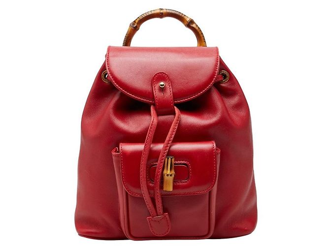 Gucci Bamboo Rucksack Rot