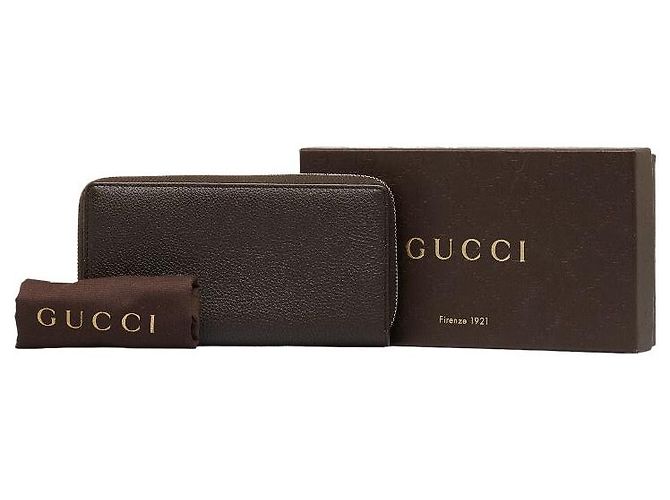Cartera larga Gucci marrón Castaño