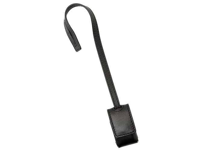 Autre Marque Clochette em couro de bezerro Saint Laurent Preto
