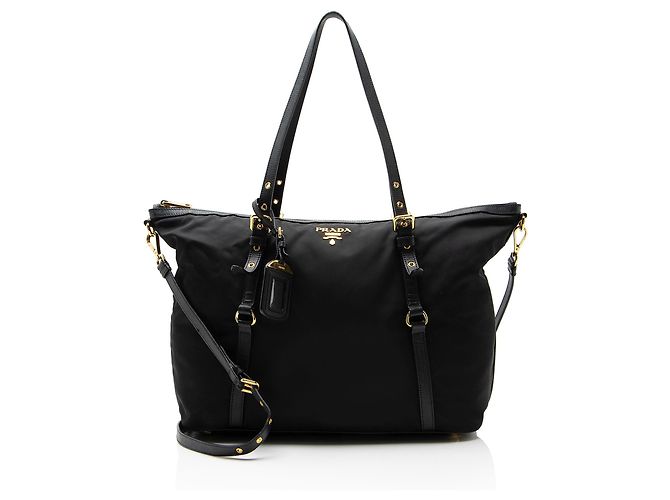 Tote Zip Prada Tessuto Nero