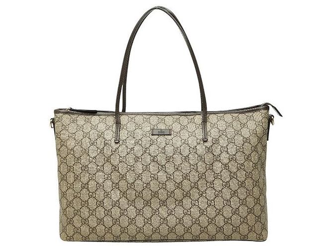 Sac cabas Gucci GG Supreme Marron Beige