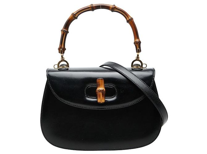 Borsa Gucci Bamboo nera Nero