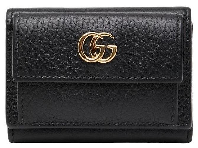 Cartera Gucci GG Marmont Tri-fold Negro