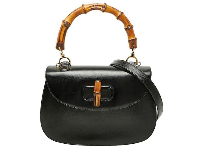 Borsa Gucci Bamboo nera Nero