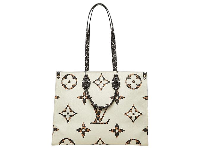 Louis Vuitton OnTheGo GM Monogram Jungle Tote Marrone Beige