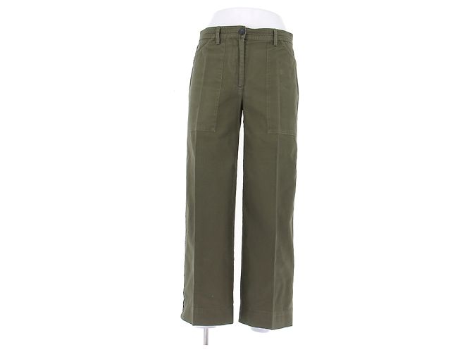 Calças Moncler Cáqui de Algodão Caqui