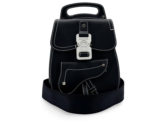 Christian Dior Saddle Leather Mini Preto