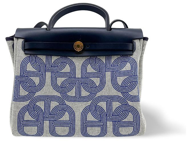 Hermès Hermes Herbag Zip Circuit 24 Vache Hunter and Leather 31 Blanc