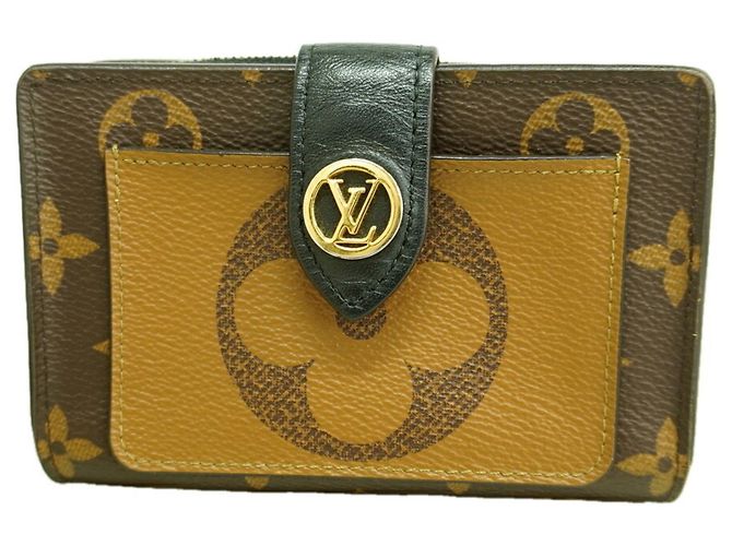Louis Vuitton Monogram Giant Reverse Portefeuille Juliette Wallet Brown