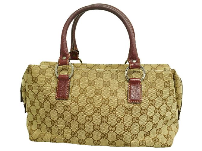 Borsa Gucci in Beige e Bordeaux Bordò
