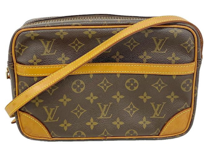 Borsa a tracolla Louis Vuitton Monogram Trocadero 27 Marrone