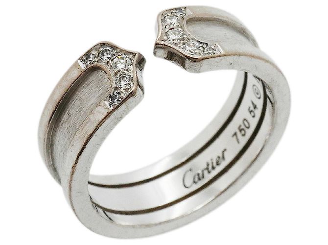Cartier C2 Ring aus 18K Weißgold mit Diamanten