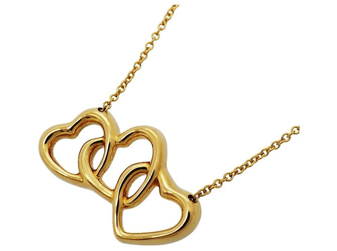 Autre Marque Tiffany & Co. Triple Heart Halskette in 18K Gelbgold