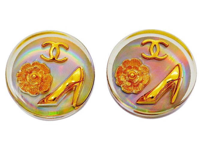 Orecchini a clip Chanel placcati oro D'oro