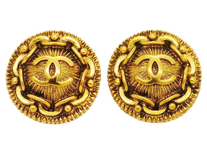 Orecchini a clip Chanel placcati in oro D'oro