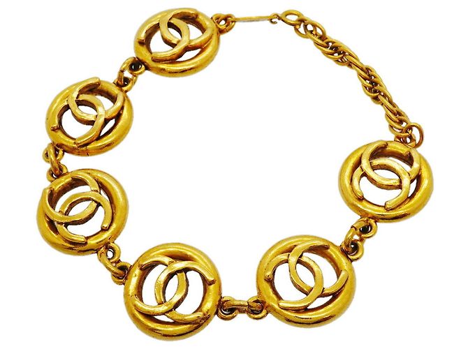Bracciale con ciondoli placcato oro Chanel D'oro