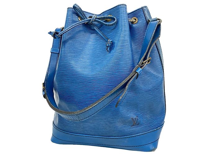 Sac à épaule Louis Vuitton Epi Noe Bleu