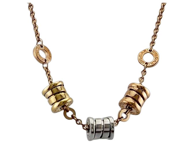 Bulgari Colar Bvlgari B-Zero1 Element Prata Dourado