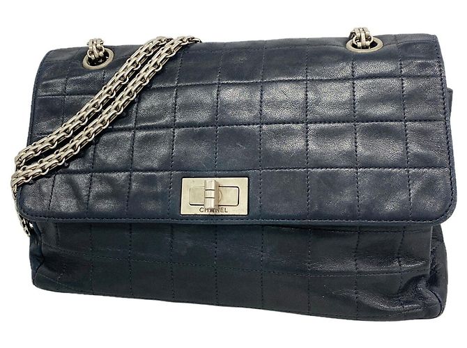 Borsa a tracolla Chanel 2.55 Chocolate Bar Nero