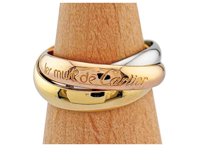 Anillo Cartier Trinity en Oro Amarillo Plata Dorado