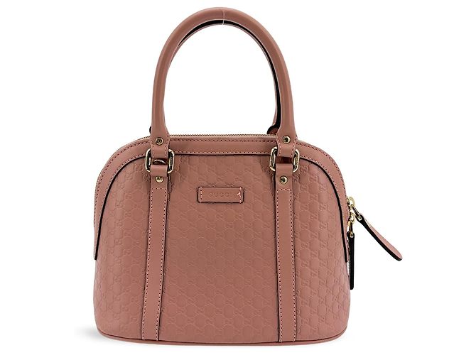 Borsa Convertible Dome Satchel Microguccissima in pelle Mini Rosa