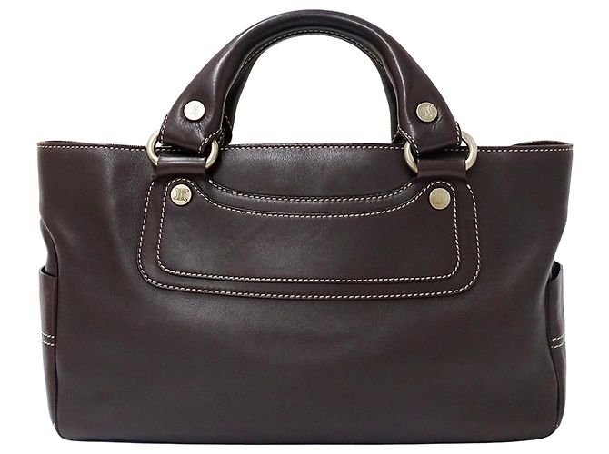 Boogie Céline Celine Handtasche aus dunkelbraunem Leder
