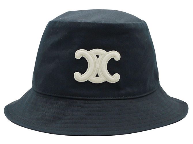 Céline Sombrero Bucket Celine Triomphe Negro