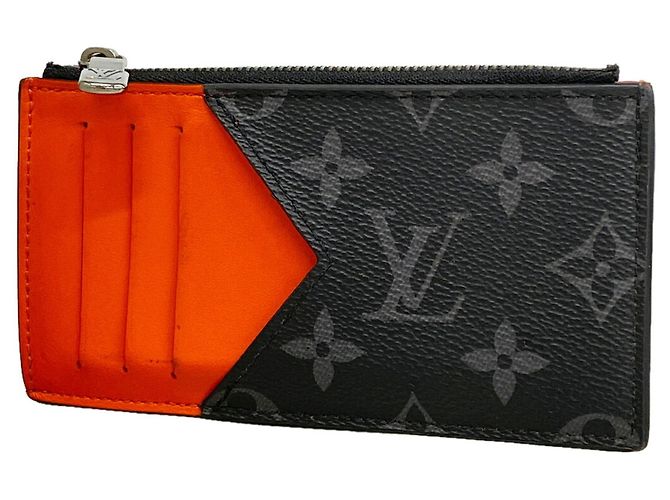 Tarjetero y monedero Louis Vuitton Monogram Eclipse Negro