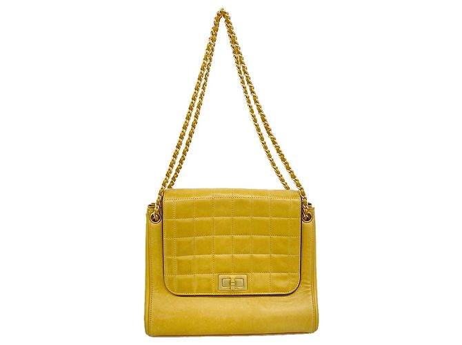 Bolsa de ombro Chanel em pele de cordeiro castanha Marrom