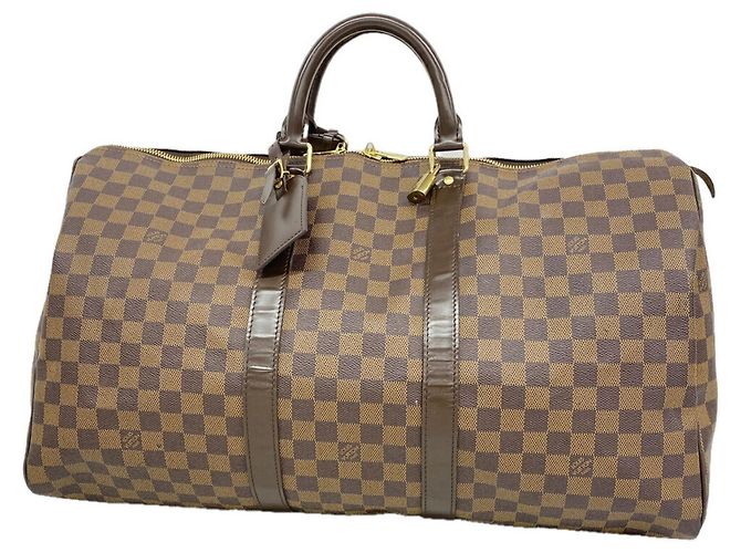 Bolsa Boston Louis Vuitton Damier Keepall 50 Damier ebene