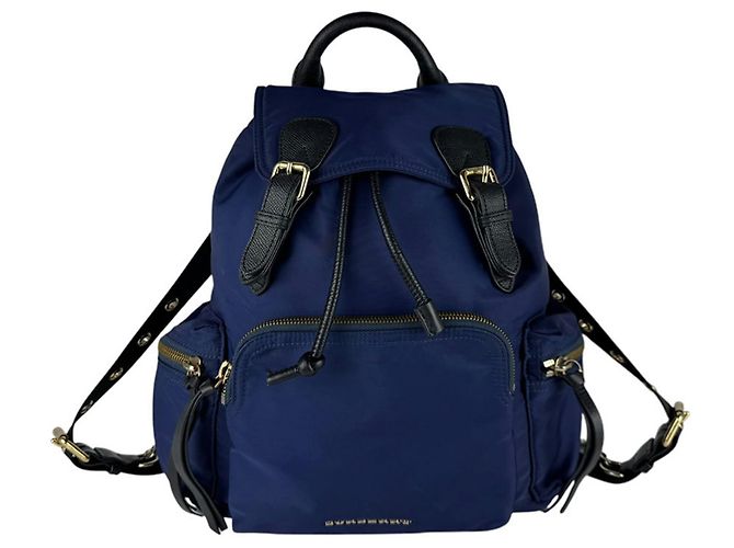 Burberry Backpack in Black and Navy Navy blue