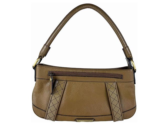 Bolsa de mão Burberry em couro marrom