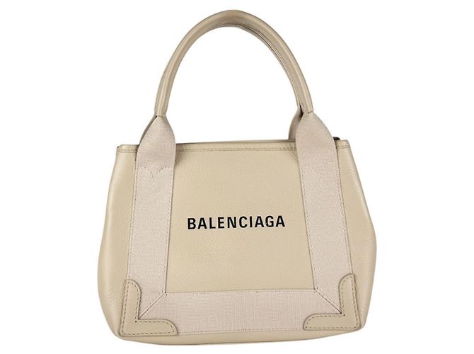 Bolsa de mão Balenciaga em couro bege