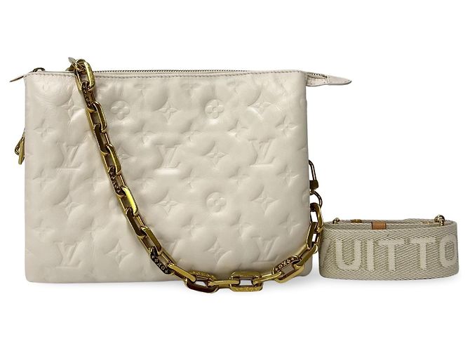 Louis Vuitton Coussin Monogram Embossed Lambskin PM Bianco