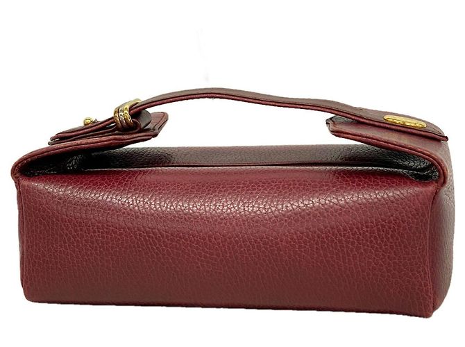 Bolsa Vanity Cartier Trinity em couro Bordeaux