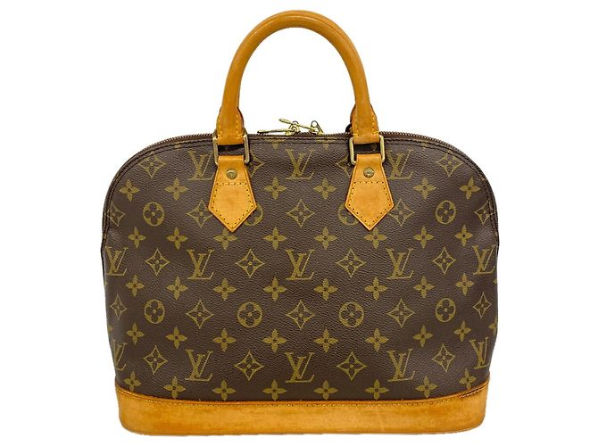 mala de mão Louis Vuitton Alma Monogram Marrom
