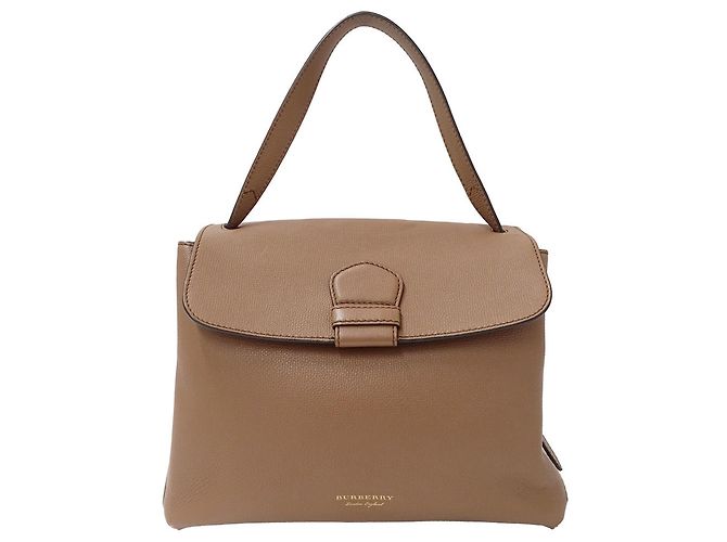 Bolsa de mão Burberry em couro marrom