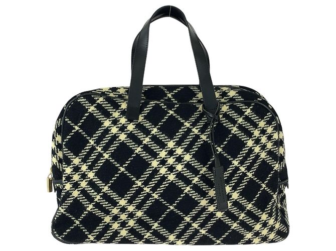 Bolso Burberry con estampado Check Negro Blanco roto