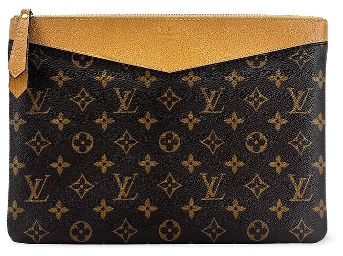 Pochette Daily Louis Vuitton Monogram Canvas Marron