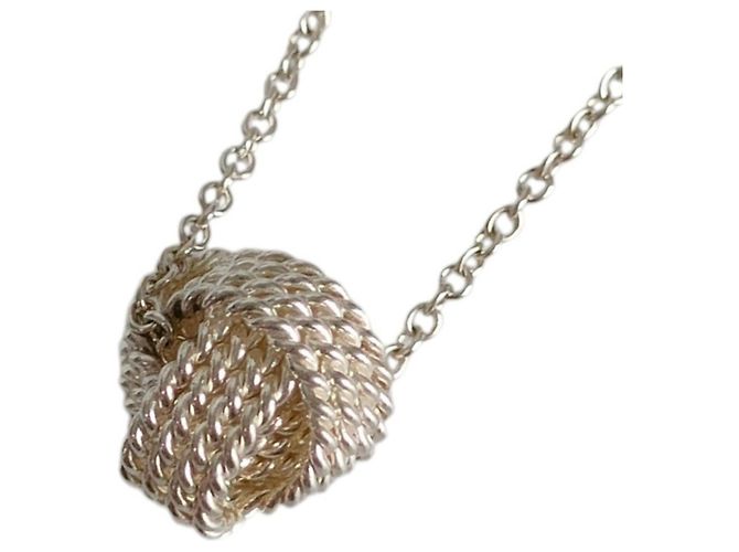 Autre Marque Collana con pendente Tiffany Somerset Mesh Ball Chain Argento