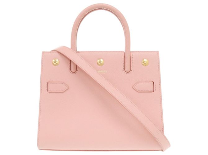 Burberry Bolsa de mão 2-Way em couro Rosa