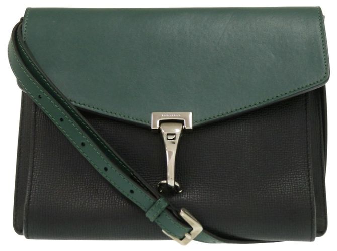 Borsa a tracolla in pelle Burberry Nova Check Nero Beige Verde